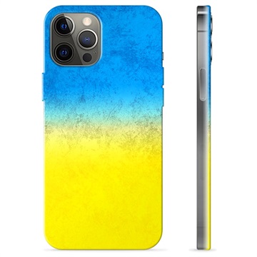 Custodia TPU per iPhone 12 Pro Max Bandiera ucraina - Bicolore