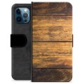 Custodia a Portafoglio Premium per iPhone 12 Pro - Legno