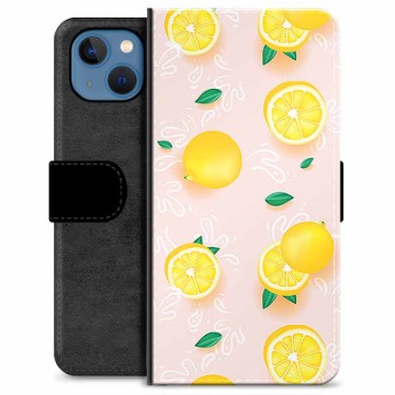 Custodia a Portafoglio Premium per iPhone 13 - Motivo Limone