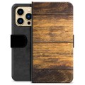 Custodia a Portafoglio Premium per iPhone 13 Pro Max - Legno