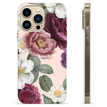 Custodia in TPU per iPhone 13 Pro Max - Fiori romantici