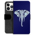 Custodia a Portafoglio Premium per iPhone 13 Pro - Elefante