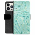 Custodia a Portafoglio Premium per iPhone 13 Pro - Verde Menta