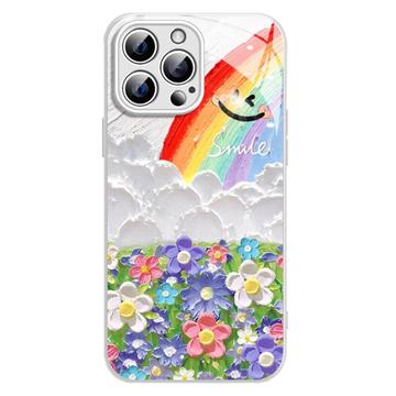 Custodia ibrida iPhone 13 Pro Sorriso e arcobaleno - Bianco