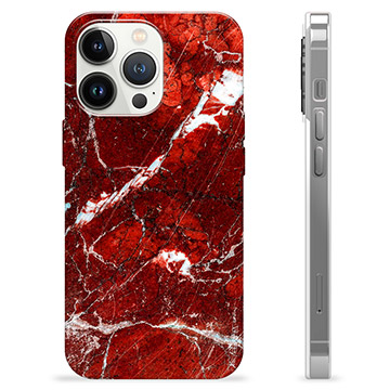 Custodia in TPU per iPhone 13 Pro - Marmo rosso