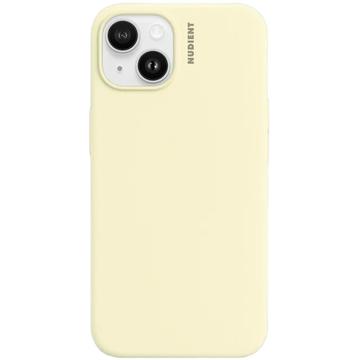 Custodia in silicone per iPhone 14 Nudient Base - Gialla