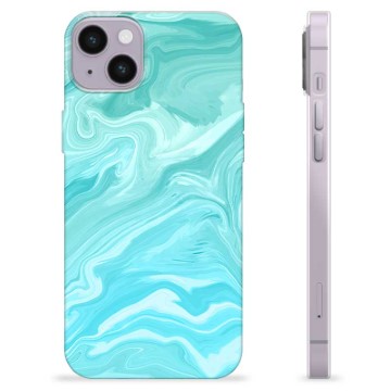 iPhone 14 Plus Custodia TPU - Marmo Blu