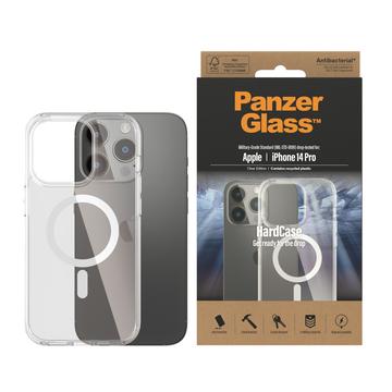 Custodia antibatterica PanzerGlass HardCase MagSafe per iPhone 14 Pro - Trasparente