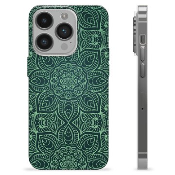 iPhone 14 Pro Custodia TPU - Mandala Verde