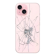 Riparazione della cover posteriore di iPhone 15 - Solo vetro - Rosa