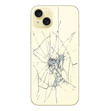 Riparazione della cover posteriore di iPhone 15 - Solo vetro - Giallo