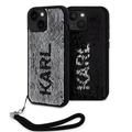 Custodia Karl Lagerfeld Reversible Sequins per iPhone 15 - Nera / Argento