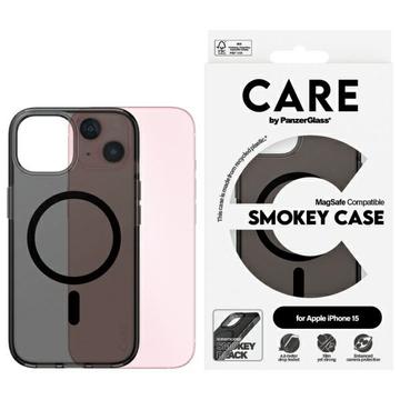 Custodia per iPhone 15 PanzerGlass Care Smokey Urban Combat - Compatibile con MagSafe - Nero