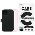 Custodia a portafoglio 2 in 1 per iPhone 15 PanzerGlass Care Tango - Compatibile con MagSafe - Nera