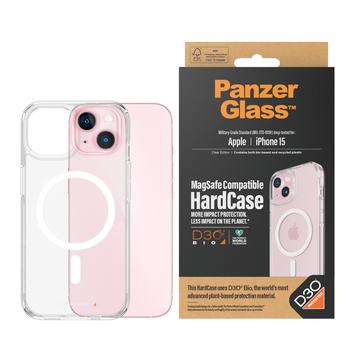 PanzerGlass HardCase Custodia MagSafe per iPhone 15 - Compatibile con D3O - trasparente