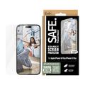 Proteggi schermo in vetro temperato per iPhone 15 Plus/16 Plus PanzerGlass Safe Ultra-Wide Fit - 9H - trasparente