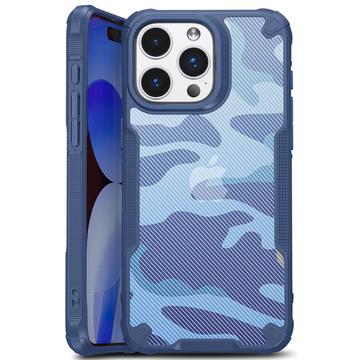 Custodia Ibrida Anti-Shock per iPhone 15 Plus - Camouflage - Blu