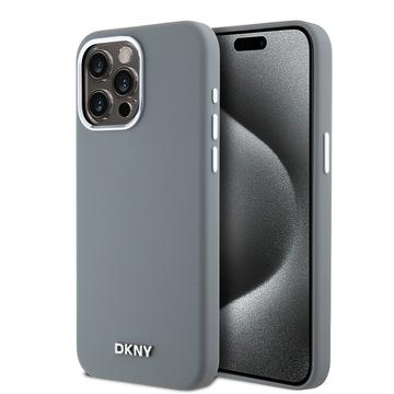 Custodia per iPhone 15 Pro Max DKNY Liquid Silicone Metal Logo - Compatibile con Magsafe