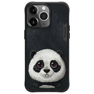 Custodia per iPhone 15 Pro Max Nimmy Friends Big Eyed Pet 2.0 Panda - Nero