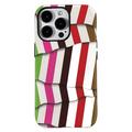 Custodia ibrida 2 in 1 staccabile a strisce per iPhone 15 Pro Max - Colorata