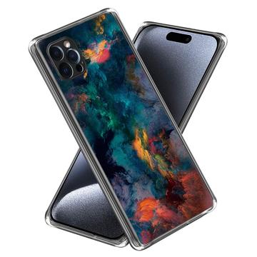 Custodia in TPU Stylish Ultra Sottile per iPhone 15 Pro - Nuvole Colorate