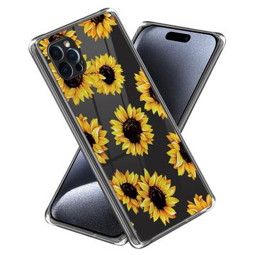 Custodia in TPU Stylish Ultra Sottile per iPhone 15 Pro - Girasoli