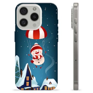 iPhone 15 Pro Custodia TPU - Pupazzo di Neve