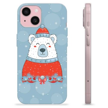 iPhone 15 Custodia TPU - Orso di Natale