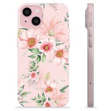 iPhone 15 Custodia TPU - Fiori ad Acquerello