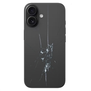 Riparazione della cover posteriore di iPhone 16 - Solo vetro - Nero