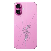 Riparazione della cover posteriore di iPhone 16 - Solo vetro - Rosa