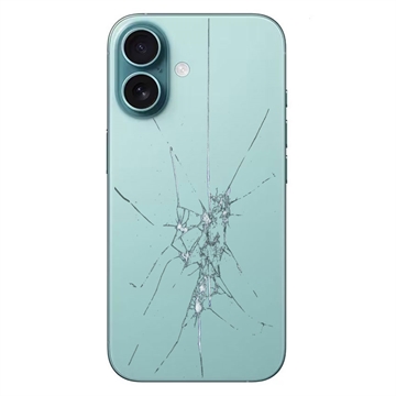 Riparazione della cover posteriore di iPhone 16 - Solo vetro - Teal