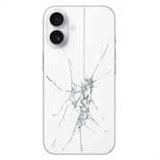 Riparazione della cover posteriore di iPhone 16 - Solo vetro - Bianco