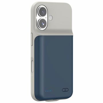 Custodia per batteria di backup per iPhone 16 - 7000mAh - Blu scuro / Grigio