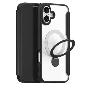 Custodia magnetica flip Dux Ducis Skin X Pro per iPhone 16 - Nera