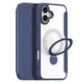 Custodia magnetica flip Dux Ducis Skin X Pro per iPhone 16 - Blu