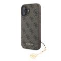 Custodia Ibrida Guess 4G Charms Collection per iPhone 16