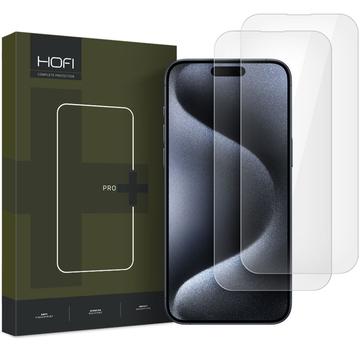 Proteggi Schermo in Vetro Temperato Hofi Premium Pro+ per iPhone 16 - 2 Pezzi - Trasparente