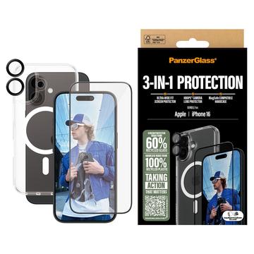 Bundle di protezione 3 in 1 PanzerGlass per iPhone 16