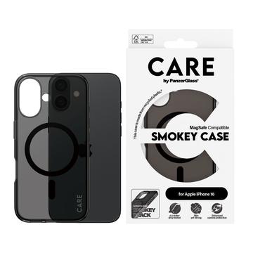 Custodia per iPhone 16 PanzerGlass Care Smokey Urban Combat - Compatibile con MagSafe - Nero