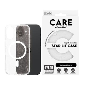 Custodia PanzerGlass Care Star Lit per iPhone 16 - Compatibile con MagSafe - Bianco