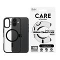 Custodia per iPhone 16 PanzerGlass Care Urban Combat - Compatibile con MagSafe - Nera