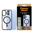 Custodia compatibile con iPhone 16 PanzerGlass HardCase MagSafe - Nero / Trasparente