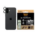 Protezione della lente della fotocamera PanzerGlass Hoops per iPhone 16/16 Plus - Nero