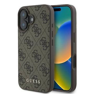 Custodia Ibrida Guess 4G Metal Gold Logo per iPhone 16 Plus