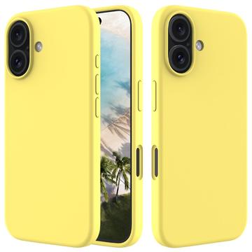 Custodia in Silicone Liquido per iPhone 16 Plus - Gialla