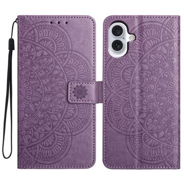 Custodia a portafoglio per iPhone 16 Plus serie Mandala