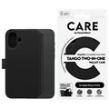 Custodia a portafoglio 2 in 1 per iPhone 16 Plus PanzerGlass Care Tango - Compatibile con MagSafe - Nera