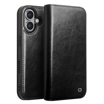 Custodia in pelle a portafoglio iPhone 16 Plus Qialino Classic