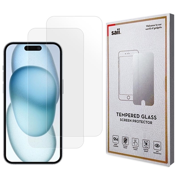 Pellicola Salvaschermo Saii 3D Premium per iPhone 16 Plus - 2 Pezzi